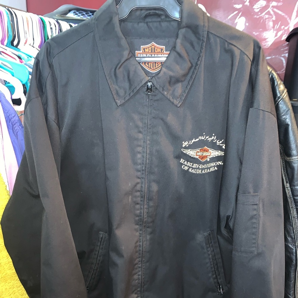 Harley Davidson Saudi Arabia Embroidered Mechanics Jacket Size XL.
